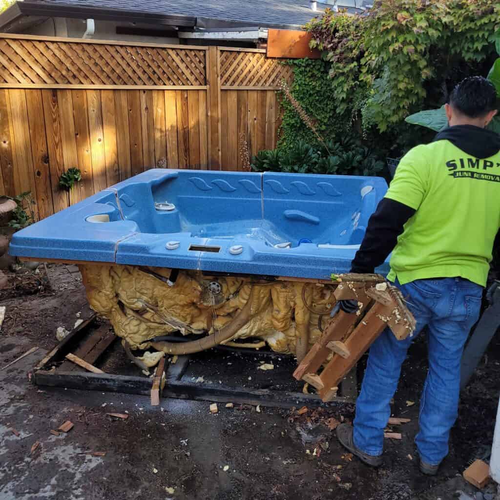 Hot tub removal